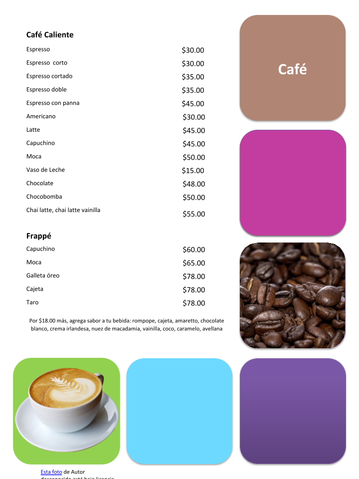 Cafeto Black & White Menu - Image 4